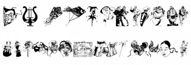 ItsAllTheater Font Litere mari