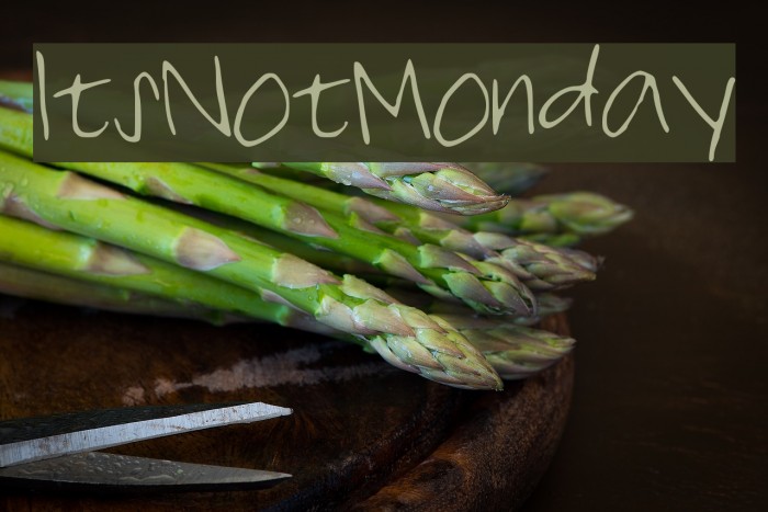 ItsNotMonday Font examples