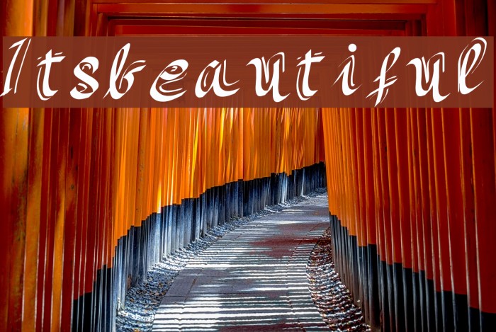 Itsbeautiful Font examples