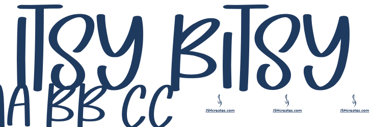 Itsy Bitsy Font Preview