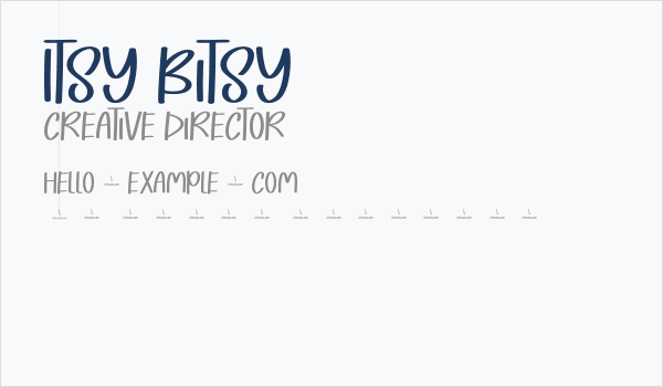 Itsy Bitsy Business Card