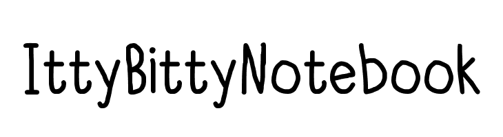 Itty Bitty Notebook  Frei Schriftart Herunterladen