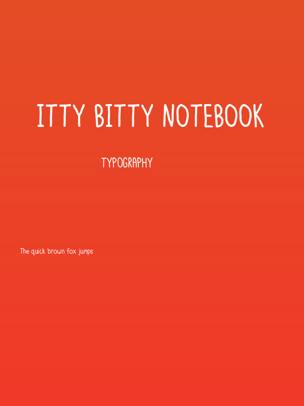 Itty Bitty Notebook Poster