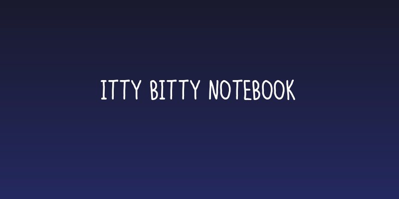 Itty Bitty Notebook Social Header