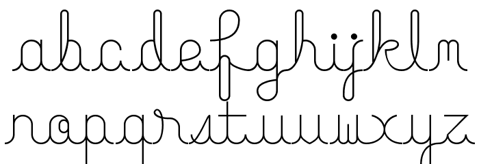 ito Regular E. Font LOWERCASE