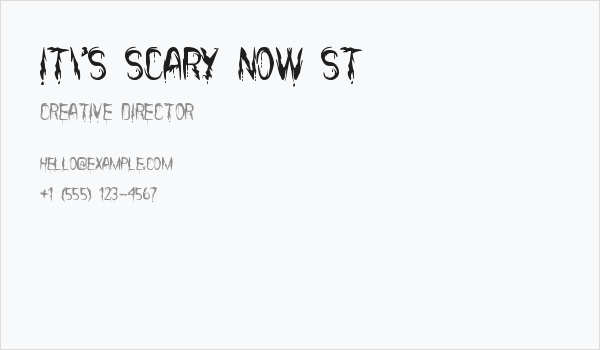 it's Scary Now St Business Card