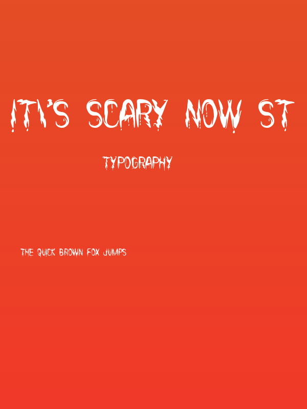 it's Scary Now St Poster