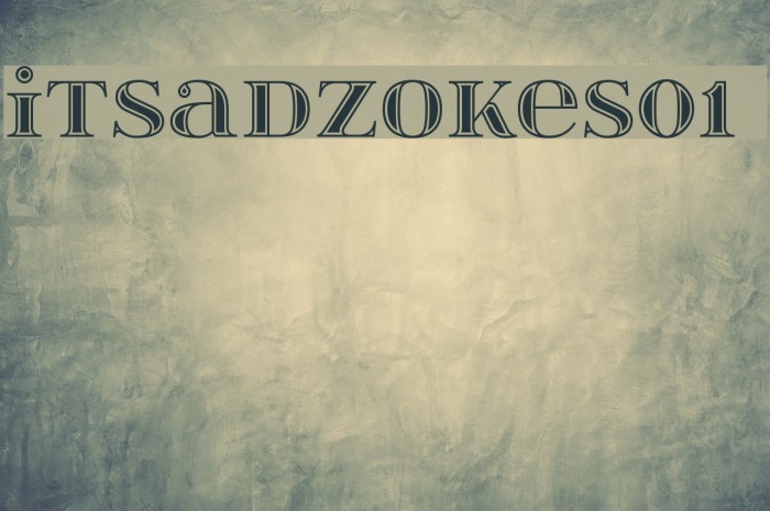 itsadzokeS01 Font examples