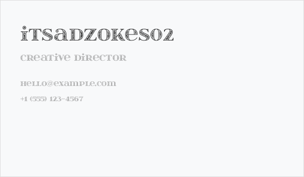 itsadzokeS02 Business Card