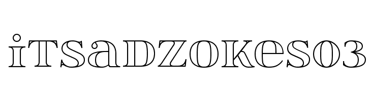 itsadzokeS03  font caratteri gratis