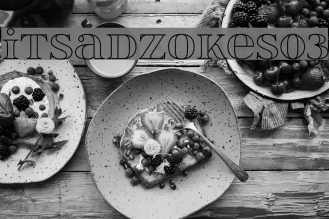 itsadzokeS03 Font examples