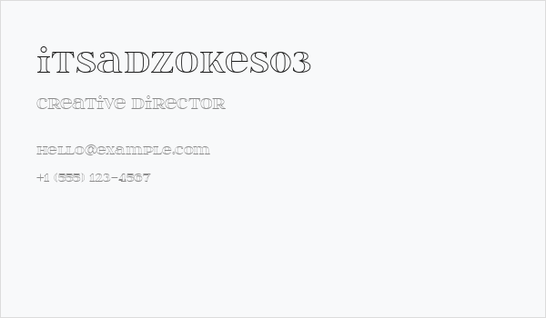 itsadzokeS03 Business Card
