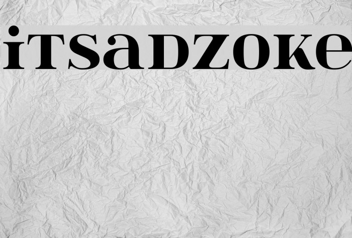 itsadzoke Font examples
