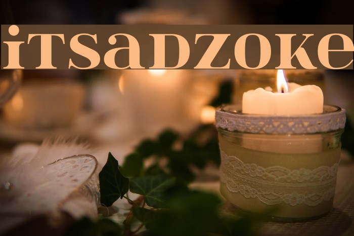 itsadzoke Font examples