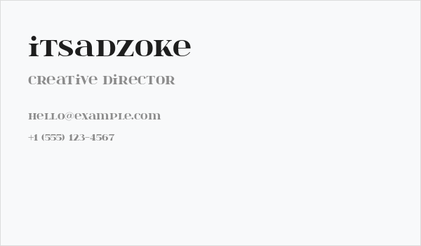 itsadzoke Business Card