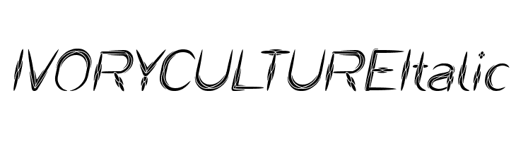 IVORY CULTURE Italic  Frei Schriftart Herunterladen