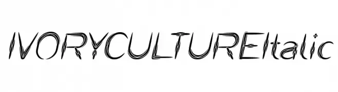 IVORY CULTURE Italic  Frei Schriftart Herunterladen