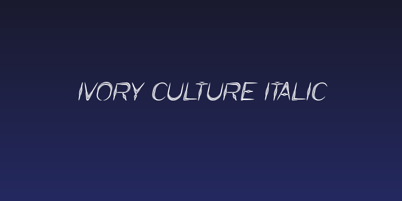 IVORY CULTURE Italic Social Header