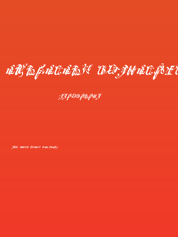 Ivalician GothicRegular Poster