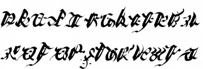 Ivalician GothicRegular 字体 小写