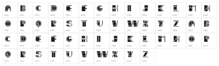 Ivan Linear Filled Regular Character Map