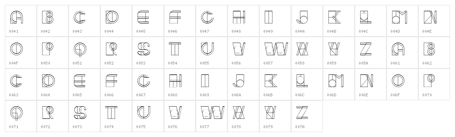 Ivan Linear Regular Character Map