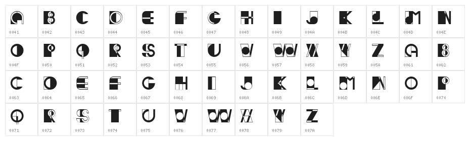 Ivan Regular Character Map