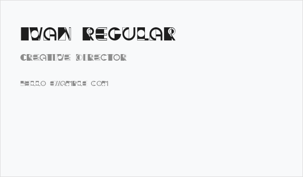 Ivan Regular Business Card