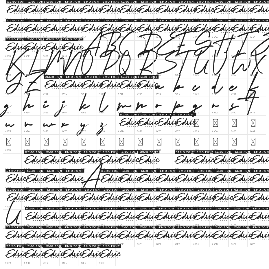 Ivanka Rachel Demo Character Map
