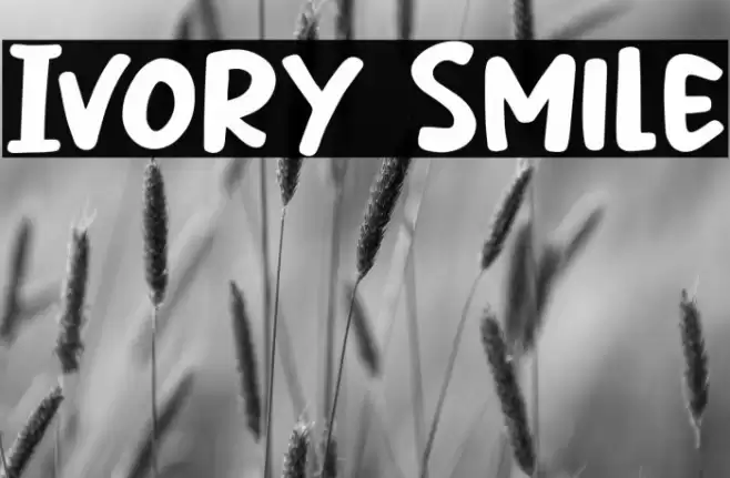 Ivory Smile Font examples