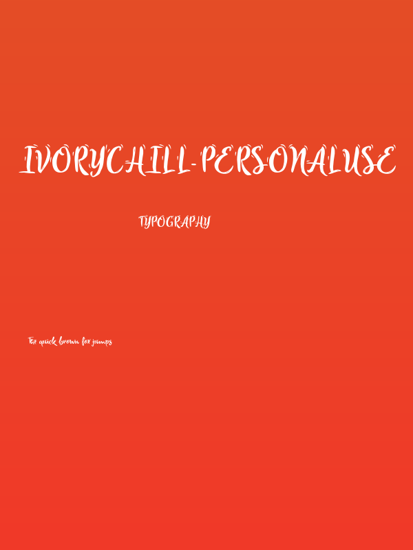 IvoryChill-PersonalUse Poster