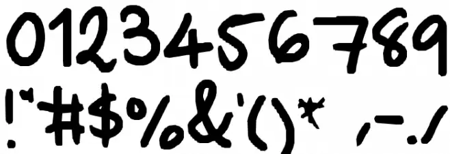 ivy done it Font OTHER CHARS