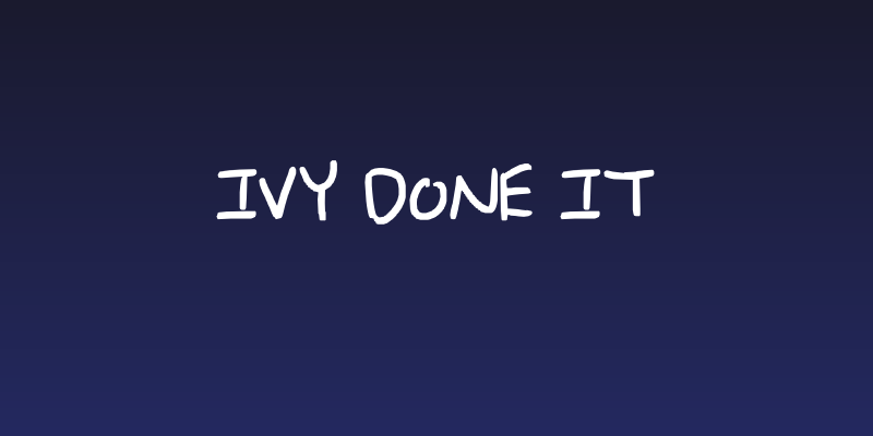 ivy done it Social Header