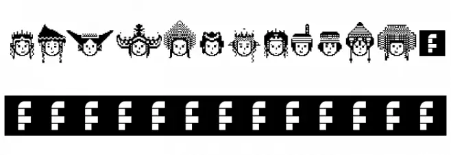 IW Pixelated Regular フォント 大文字