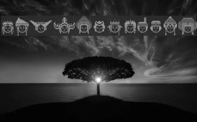 IW Pixelated Regular Font examples