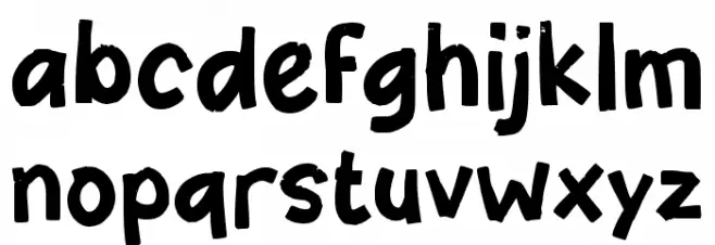 IWAIZU Schriftart Kleinbuchstaben