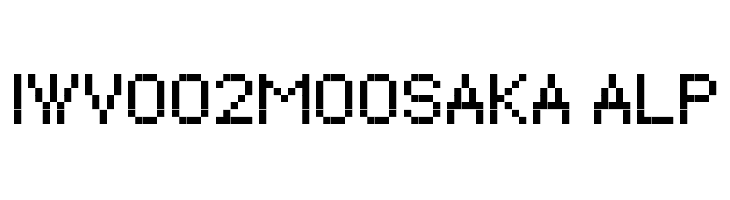 IWV002MOOSAKA ALP Font