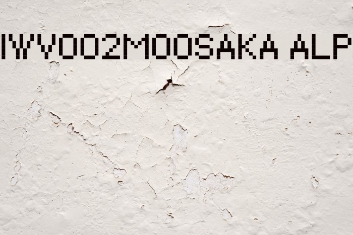 IWV002MOOSAKA ALP Schriftart examples