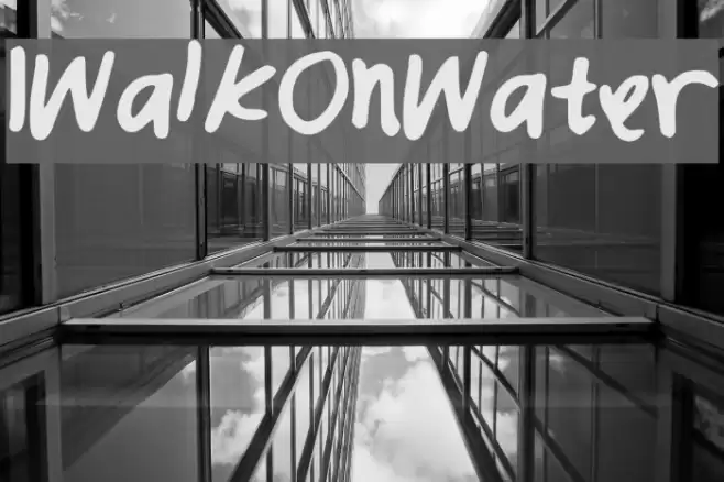 IWalkOnWater Font examples