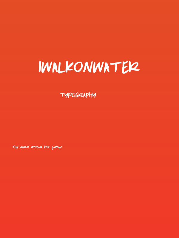 IWalkOnWater Poster