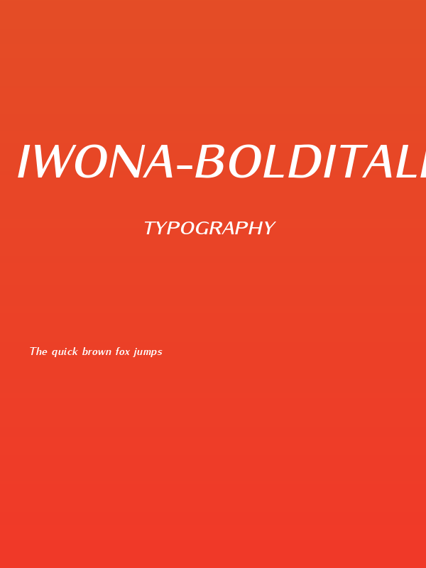 Iwona-BoldItalic Poster