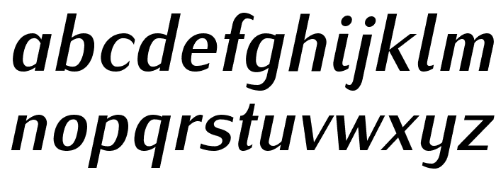 Iwona-BoldItalic Font LOWERCASE