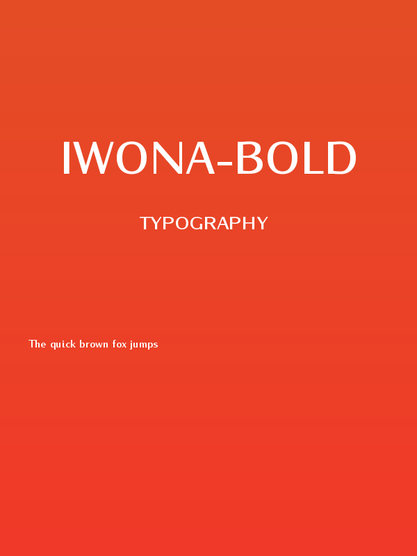 Iwona-Bold Poster