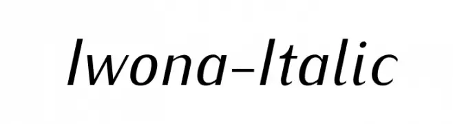 Iwona-Italic  Fuentes Gratis Descargar