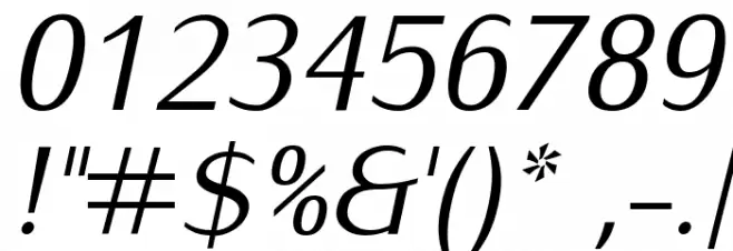 Iwona-Italic Font OTHER CHARS