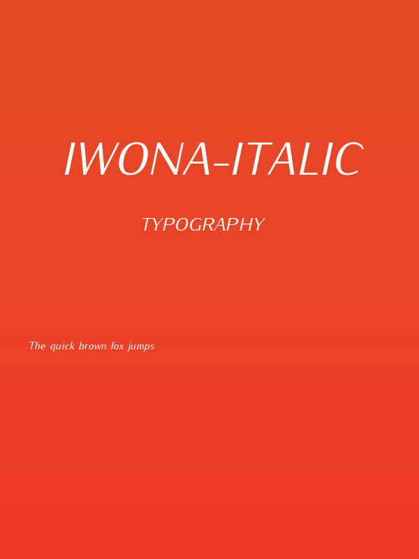 Iwona-Italic Poster