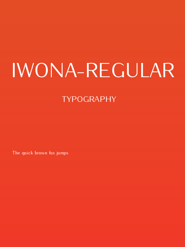 Iwona-Regular Poster
