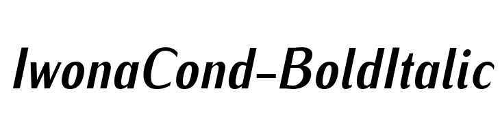 IwonaCond-BoldItalic Font