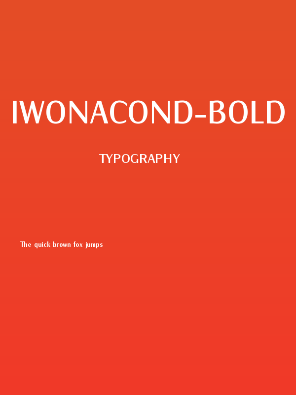 IwonaCond-Bold Poster
