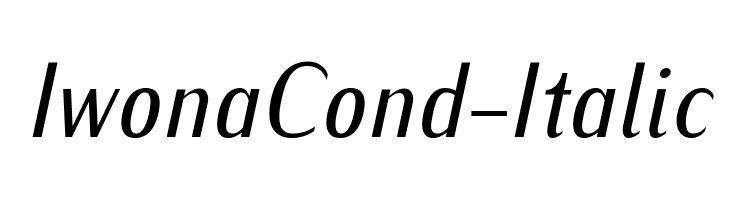 IwonaCond-Italic Font